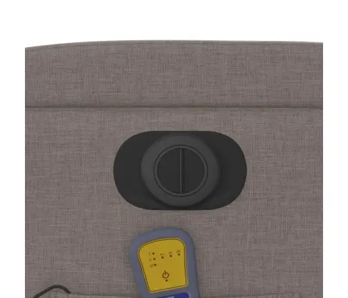 Elektrisks Masāžas Krēsls, Paceļams, Pelēkbrūns Audums Vidaxl
