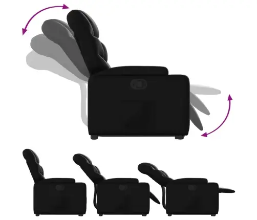 Paceļams Atpūtas Krēsls, Melna Mākslīgā Āda Vidaxl