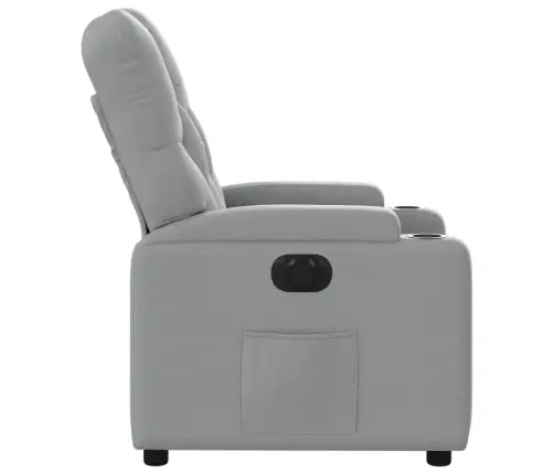 Elektrinis Atlošiamas Krėslas, Šviesiai Pilkos Spalvos, Audinys