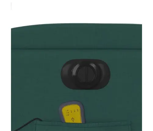 Elektrinis Masažinis Krėslas, Tamsiai Žalias, Audinys Elektrinis Masažinis Krėslas, Tamsiai Žalias, Audinys