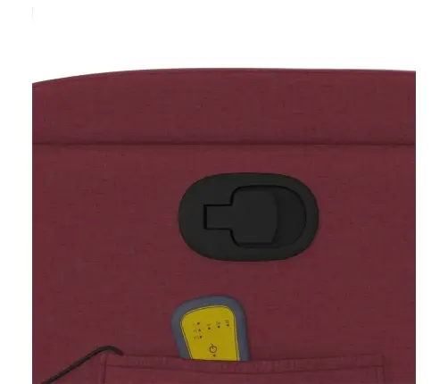 Püsti Tõusmist Toetav Massaažitool, Veinipunane, Kangas