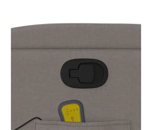 Masāžas Krēsls, Paceļams, Pelēkbrūns Audums Vidaxl