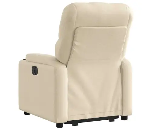 Elektrinis Atsistojantis Atlošiamas Krėslas, Kreminis, Audinys
