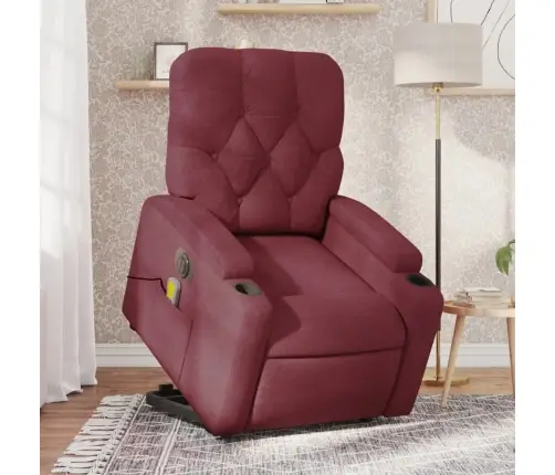 Elektriline Püstitõusmist Toetav Massaažitool, Veinipunane