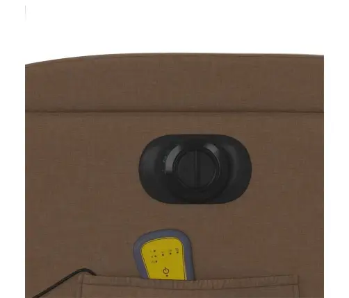 Atsistojantis Elektrinis Masažinis Krėslas, Rudas, Audinys