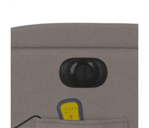 Elektrisks Masāžas Krēsls, Paceļams, Pelēkbrūns Audums Vidaxl