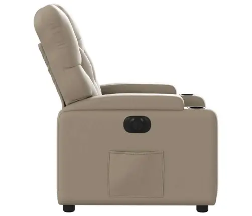 Elektrinis Atlošiamas Krėslas, Kapučino Spalvos, Dirbtinė Oda