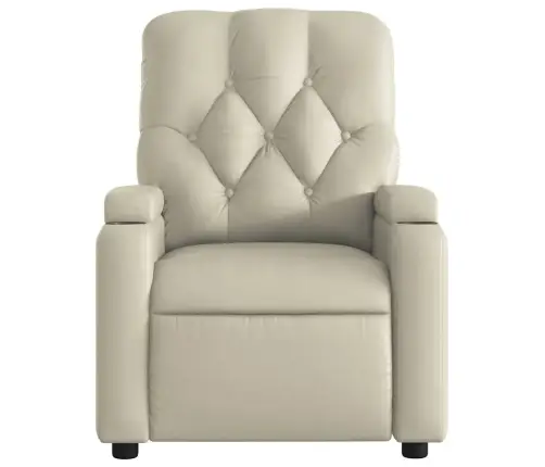 Elektrisks Masāžas Krēsls, Atgāžams, Krēmkrāsas Mākslīgā Āda Vidaxl