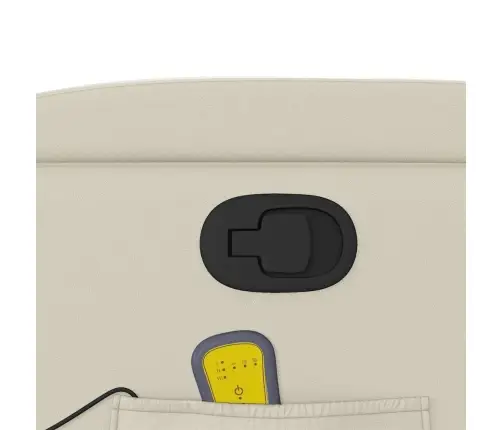 Masāžas Krēsls, Paceļams, Atgāžams, Krēmkrāsas Mākslīgā Āda Vidaxl