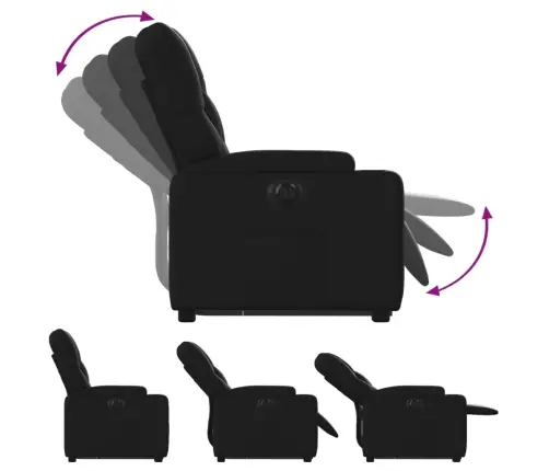 Elektriline Püstitõusmist Tugitool, Must, Kunstnahk