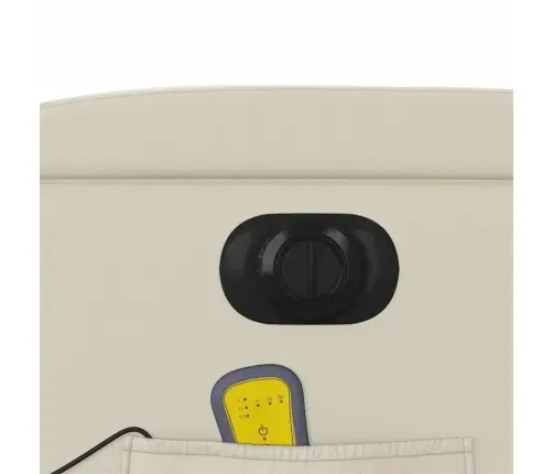 Atsistojantis Masažinis Krėslas, Kreminis, Dirbtinė Oda