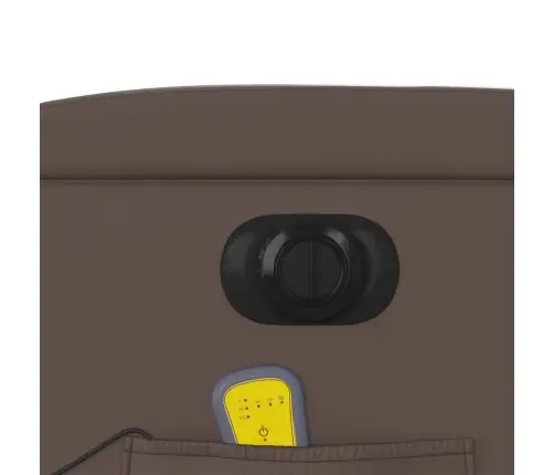 Elektrisks Masāžas Krēsls Paceļams/Atgāžams, Brūna Mākslīgā Āda Vidaxl