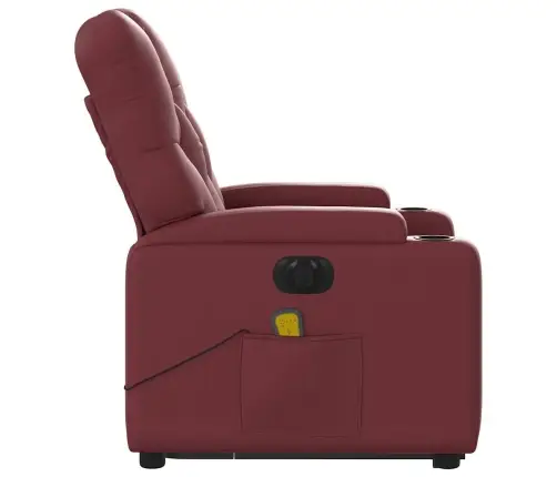 Elektriline Püstitõusmist Toetav Massaažitool, Veinipunane Elektriline Püstitõusmist Toetav Massaažitool, Veinipunane