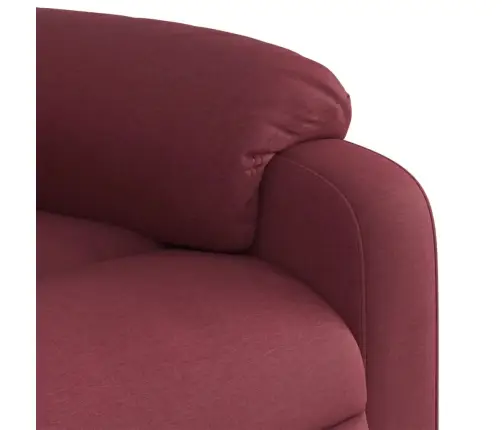 Elektrisks Atpūtas Krēsls, Atgāžams, Vīnsarkans Audums Vidaxl