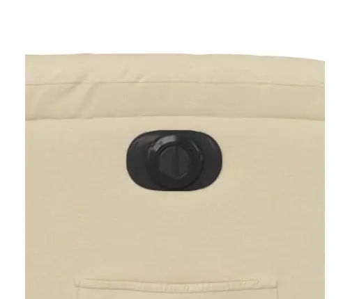 Elektrisks Atpūtas Krēsls, Atgāžams, Krēmkrāsas Audums Vidaxl