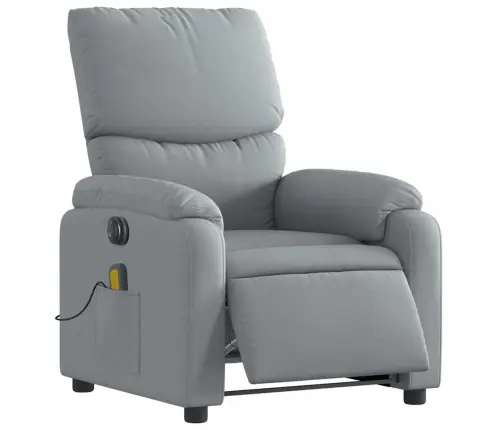 Elektrinis Masažinis Krėslas, Šviesiai Pilkas, Audinys