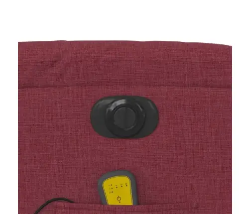 Elektrisks Masāžas Krēsls, Atgāžams, Vīnsarkans Audums Vidaxl