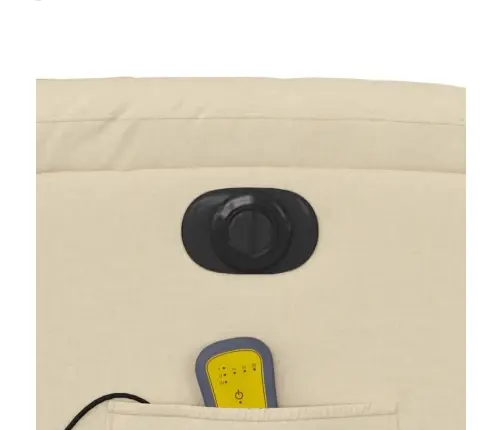 Elektrisks Masāžas Krēsls, Atgāžams, Krēmkrāsas Audums Vidaxl Elektrisks Masāžas Krēsls, Atgāžams, Krēmkrāsas Audums Vidaxl