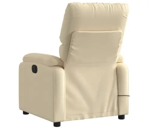Elektrisks Masāžas Krēsls, Atgāžams, Krēmkrāsas Audums Vidaxl Elektrisks Masāžas Krēsls, Atgāžams, Krēmkrāsas Audums Vidaxl