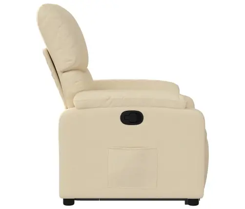 Atpūtas Krēsls, Paceļams, Atgāžams, Krēmkrāsas Audums Vidaxl