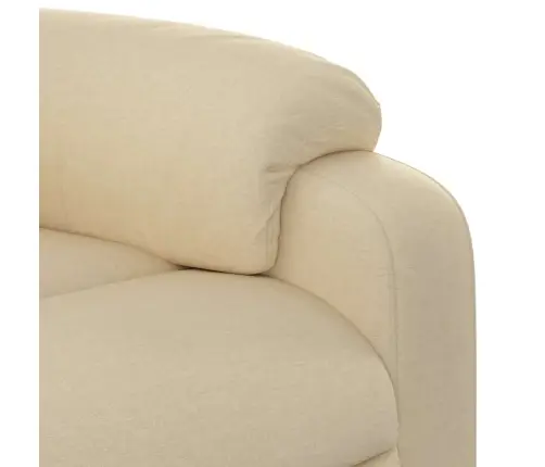 Atpūtas Krēsls, Paceļams, Atgāžams, Krēmkrāsas Audums Vidaxl