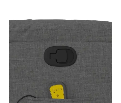 Masāžas Krēsls, Paceļams, Atgāžams, Tumši Pelēks Audums Vidaxl