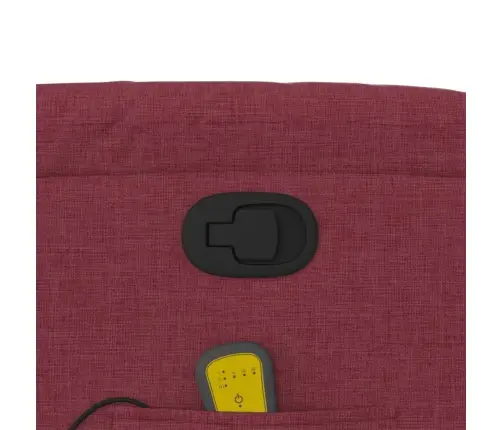 Masāžas Krēsls, Paceļams, Atgāžams, Vīnsarkans Audums Vidaxl