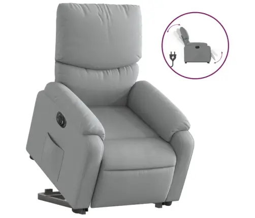 Atsistojantis Atlošiamas Krėslas, Šviesiai Pilkas, Audinys