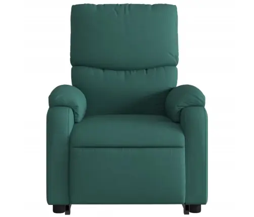 Elektrisks Atpūtas Krēsls, Paceļams/Atgāžams, Tumši Zaļš Audums Vidaxl