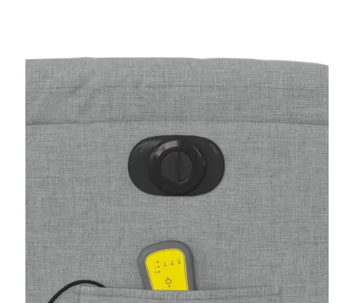 Elektrisks Masāžas Krēsls, Paceļams, Atgāžams, Pelēks Audums Vidaxl