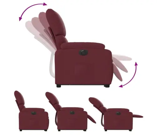 Atsistojantis Elektrinis Masažinis Krėslas, Vyno, Audinys