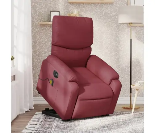 Atsistojantis Elektrinis Masažinis Krėslas, Vyno, Audinys