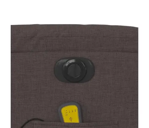 Elektrisks Masāžas Krēsls, Paceļams, Atgāžams, Brūns Audums Vidaxl