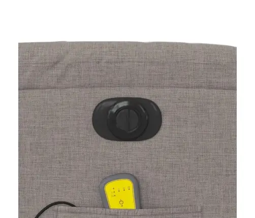 Elektrisks Masāžas Krēsls, Paceļams, Pelēkbrūns Audums Vidaxl