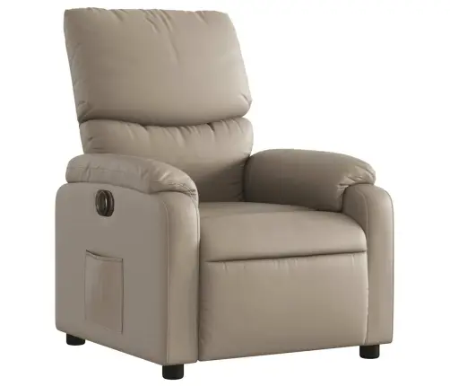 Elektrinis Atlošiamas Krėslas, Kapučino Spalvos, Dirbtinė Oda