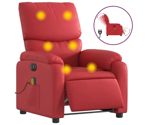 Elektriline Massaažitool, Punane, Kunstnahk