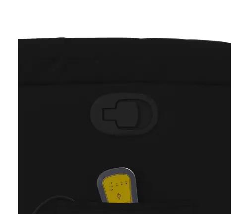 Masāžas Krēsls, Paceļams, Atgāžams, Melna Mākslīgā Āda Vidaxl