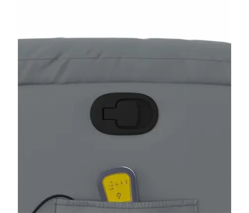 Masāžas Krēsls, Paceļams, Atgāžams, Pelēka Mākslīgā Āda Vidaxl