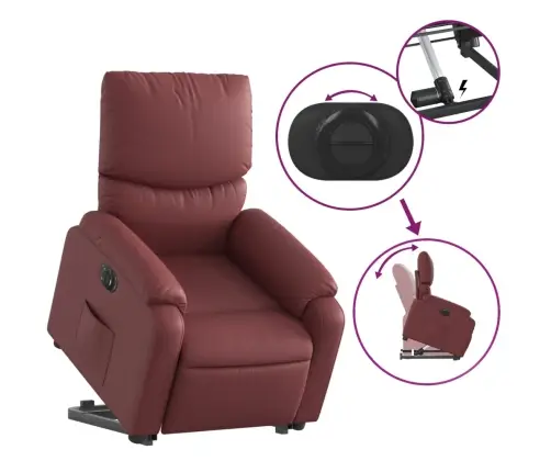 Elektriline Püstitõusmist Toetav Tugitool, Veinipunane