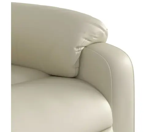 Elektrisks Masāžas Krēsls, Paceļams, Krēmkrāsas Mākslīgā Āda Vidaxl