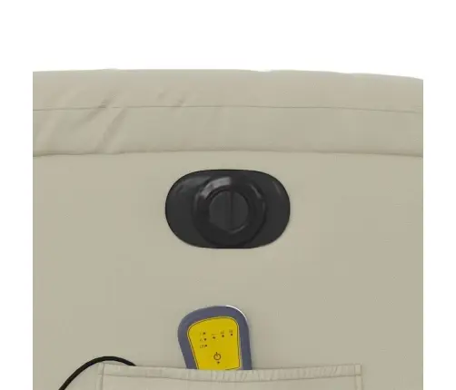 Elektrisks Masāžas Krēsls, Paceļams, Krēmkrāsas Mākslīgā Āda Vidaxl