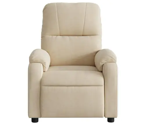 Elektrisks Masāžas Krēsls, Krēmkrāsas Mikrošķiedras Audums Vidaxl