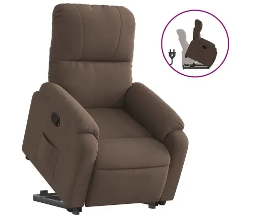 Atsistojantis Atlošiamas Krėslas, Rudas, Mikropluošto Audinys