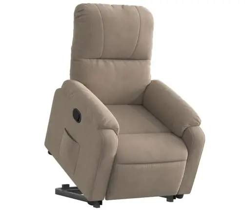 Atpūtas Krēsls, Paceļams, Pelēkbrūns Mikrošķiedras Audums Vidaxl