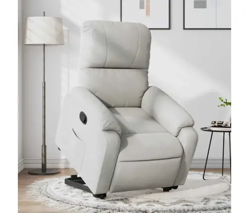 Paceļams Atpūtas Krēsls, Gaiši Pelēks Mikrošķiedras Audums Vidaxl