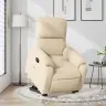 Paceļams Atpūtas Krēsls, Krēmkrāsas Mikrošķiedras Audums Vidaxl