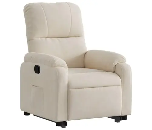 Atpūtas Krēsls, Paceļams, Atgāžams, Bēšs Mikrošķiedras Audums Vidaxl