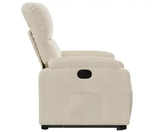 Atpūtas Krēsls, Paceļams, Atgāžams, Bēšs Mikrošķiedras Audums Vidaxl