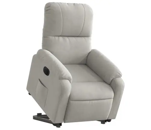 Atsistojantis Elektrinis Krėslas, Pilkas, Mikropluošto Audinys