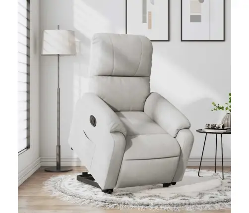 Atsistojantis Elektrinis Krėslas, Pilkas, Mikropluošto Audinys